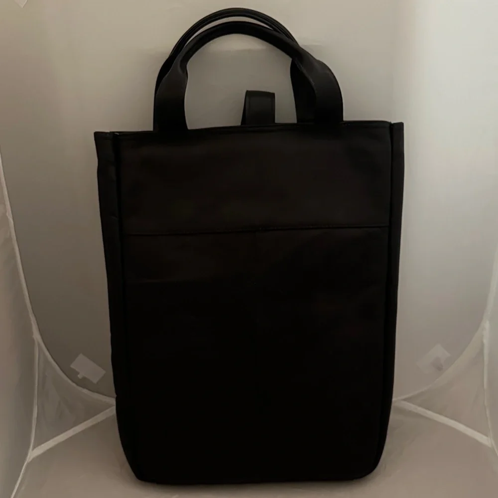 Piel Black Leather Laptop Bag
